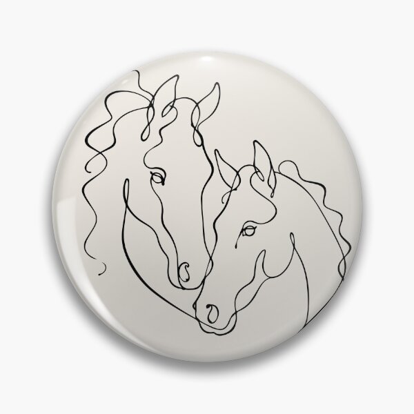 Item preview, horse head line art Minimalist Animal outline drawing designed and sold by FemmePod.