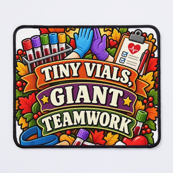 Item preview, Tiny Vials, Giant Teamwork Phlebotomy designed and sold by supertae.