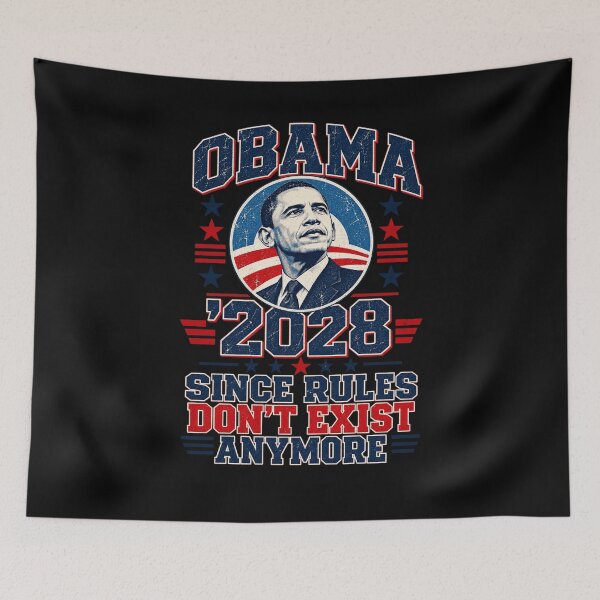 Item preview, Obama 2028 Since Rules Don't Exist Anymore - Funny Political Satire designed and sold by QSoShop.