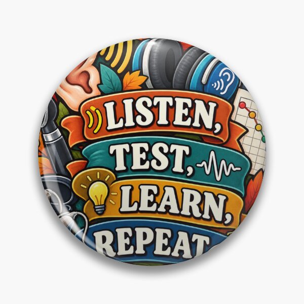 Item preview, Listen, Test, Learn, Repeat Audiology designed and sold by supertae.