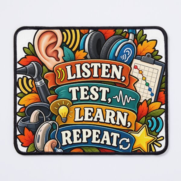 Item preview, Listen, Test, Learn, Repeat Audiology designed and sold by supertae.