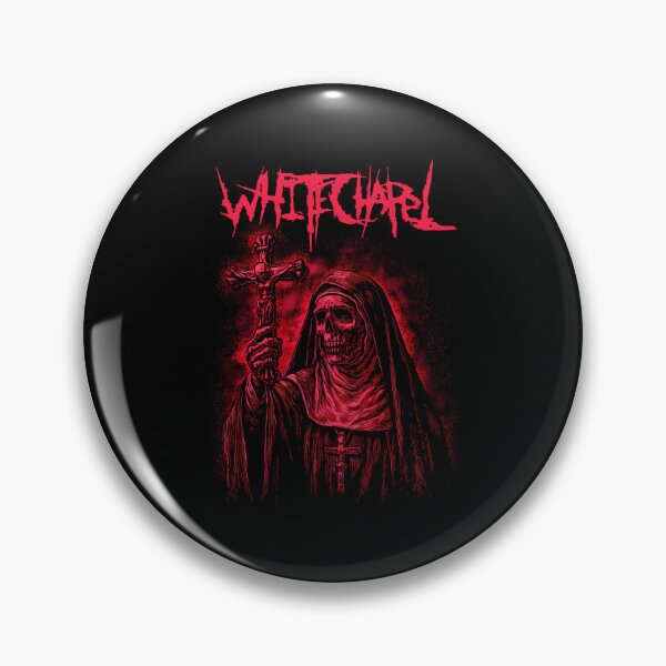 Item preview, whitechapel nun skull cross death metal designed and sold by BryonSMcfadden1.