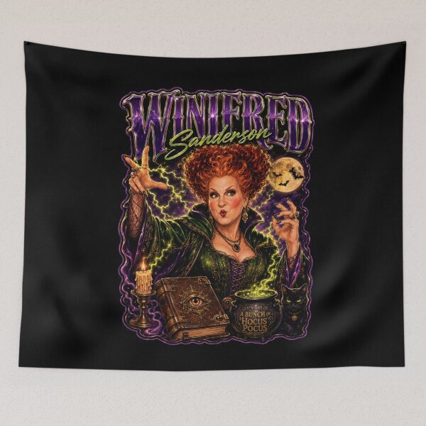 Aperçu de l'œuvre Winifred Sanderson sorcière Halloween magie vintage bootleg brillant dessin animé fantastique créée et vendue par BryonSMcfadden1.