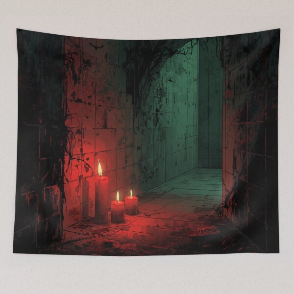 Item preview, Dark Haunted Corridor Halloween Art designed and sold by Uniquely Yours.