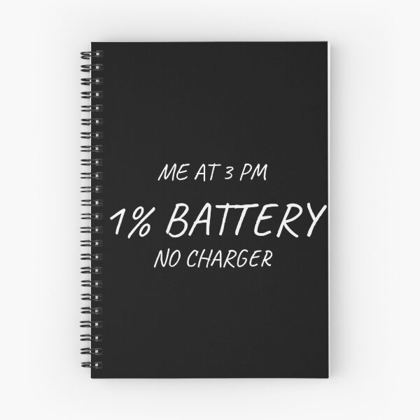Item preview, Me At 3 PM 1% Battery No Charger Funny T-Shirt designed and sold by low battery meme design.