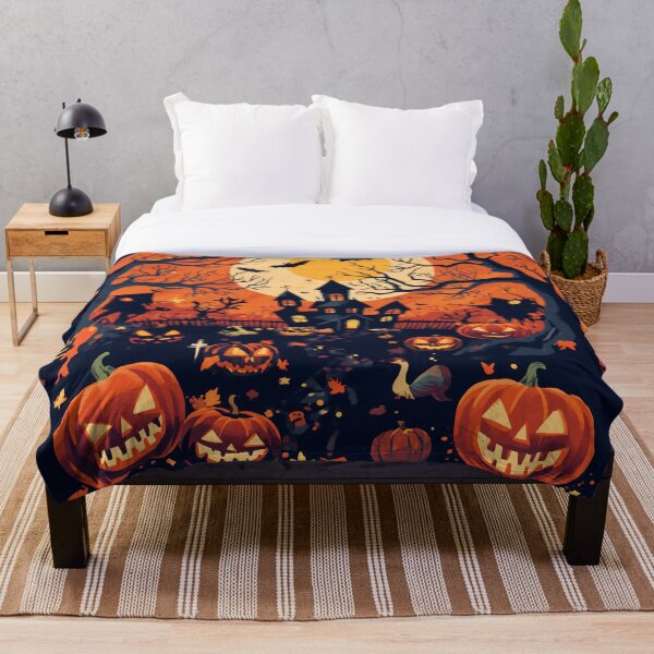 Item preview, Spooky Haunted House Pumpkin Patch Pop Art designed and sold by Uniquely Yours.