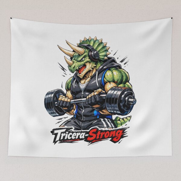 Item preview, Triceratops Fitness Bodybuilding Gym Motivation designed and sold by JonelleTshirts.