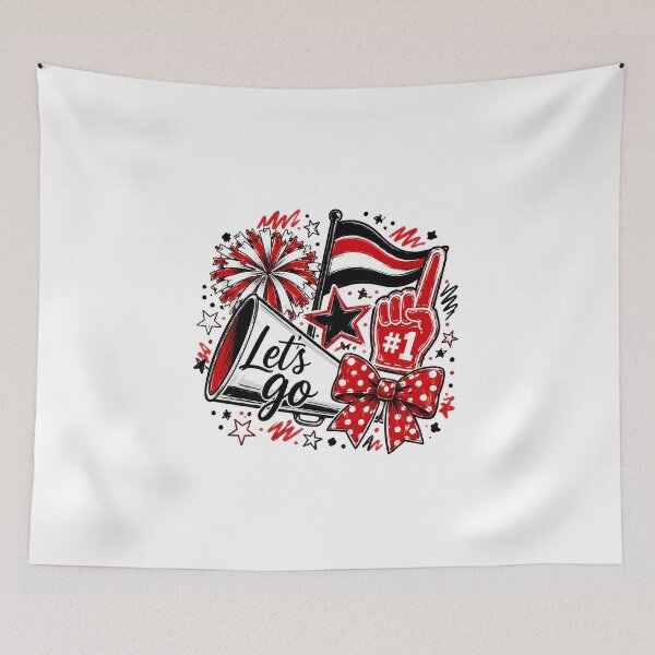 Item preview, Lets Go Football Fanatic Megaphone Cheerleader Pom Pom #1 Foam Finger designed and sold by PaletteArc.