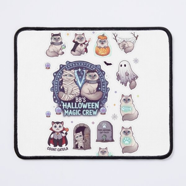 Item preview, BB's Halloween Magic Crew Cute Ragdoll Cat Spooky Season Sticker designed and sold by PetalsPaws.