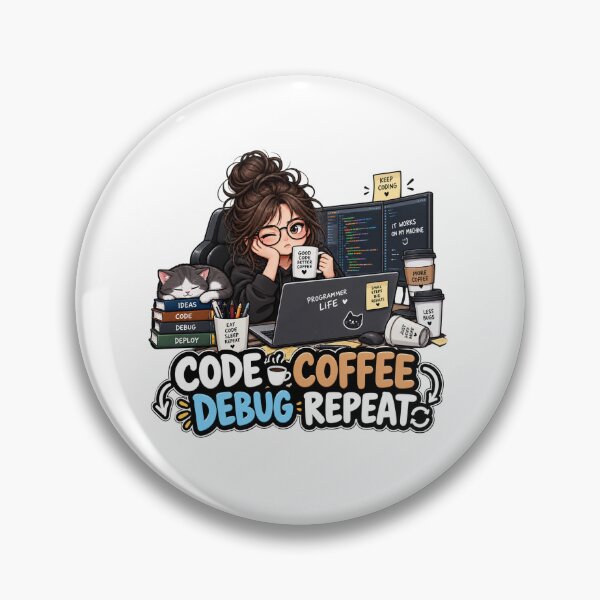 Item preview, Programmer Life – Code Coffee Debug Repeat designed and sold by Sari Ramayani.