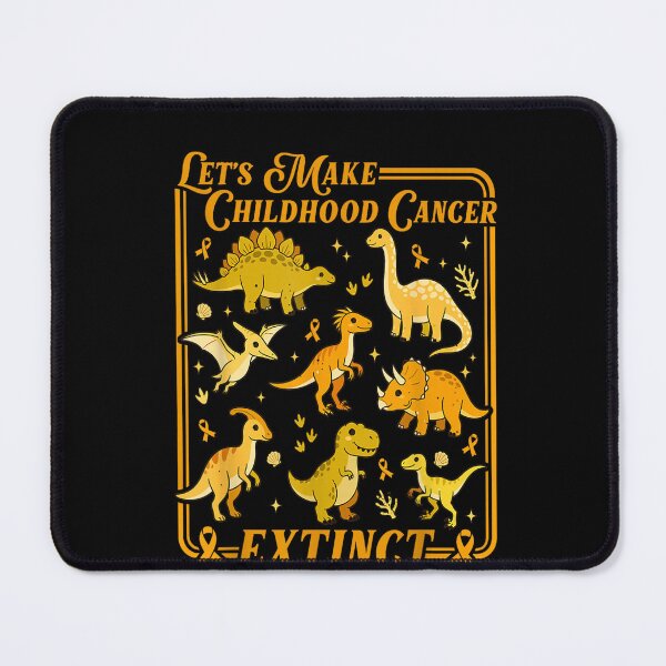 Item preview, Let's Make Childhood Cancer Extinct Dinosaur Gold Ribbon designed and sold by Juansustait.