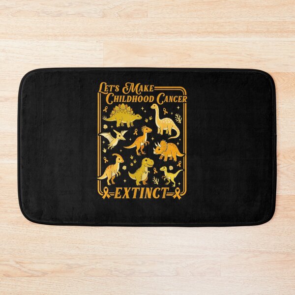 Item preview, Let's Make Childhood Cancer Extinct Dinosaur Gold Ribbon designed and sold by Juansustait.