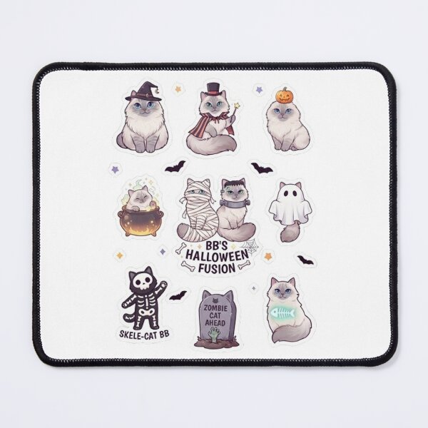 Item preview, BB's Halloween Fusion Cute Ragdoll Cat Spooky Season Sticker designed and sold by PetalsPaws.