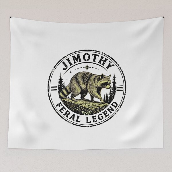 Item preview, Jimothy Feral Legend Raccoon Vintage Retro Animal Lover designed and sold by PaletteArc.