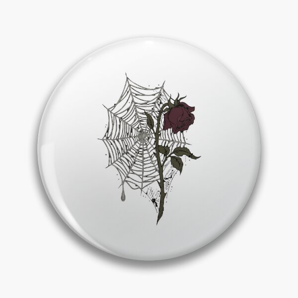 Item preview, Spiderweb Wilted Rose Halloween Tattoo Gothic designed and sold by Uglyandcute.