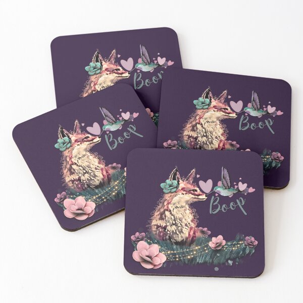 Item preview, Boop! Fox & Hummingbird designed and sold by ArtistsAtticWI.