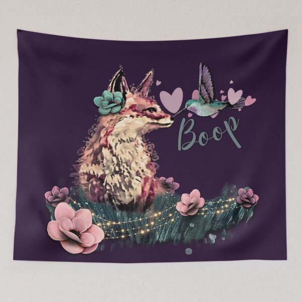Item preview, Boop! Fox & Hummingbird designed and sold by ArtistsAtticWI.
