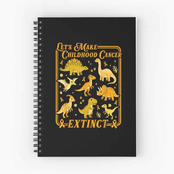 Item preview, Let's Make Childhood Cancer Extinct Dinosaur Gold Ribbon designed and sold by MatherFisher.
