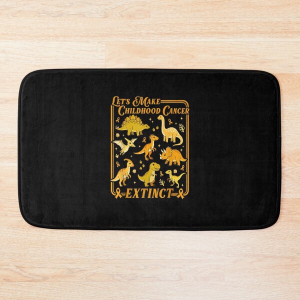 Item preview, Let's Make Childhood Cancer Extinct Dinosaur Gold Ribbon designed and sold by MatherFisher.