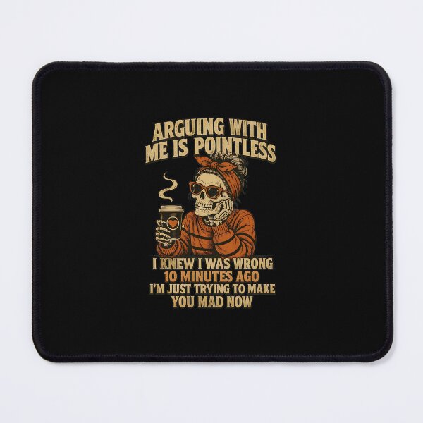 Item preview, Funny Skeleton Coffee Mug Arguing Pointless I Knew I Was Wrong designed and sold by PaletteArc.