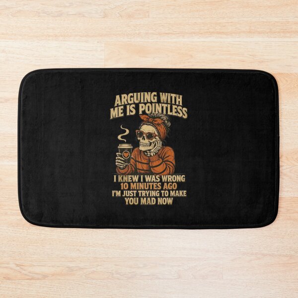 Item preview, Funny Skeleton Coffee Mug Arguing Pointless I Knew I Was Wrong designed and sold by PaletteArc.