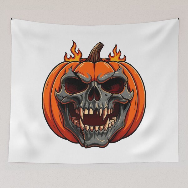 Item preview, Demon Pumpkin Skull Halloween Tattoo Gothic designed and sold by Uglyandcute.
