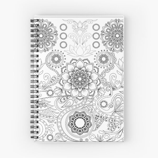 Item preview, Intricate Floral Mandala Line Art Pattern designed and sold by ArtBySaMandala.