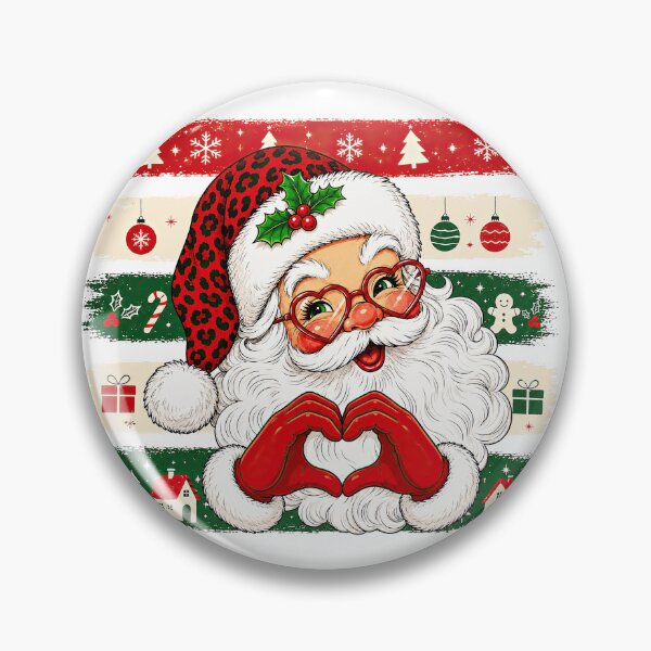 Item preview, Leopard Santa Heart Glasses Christmas Holiday Design designed and sold by varin-studio.