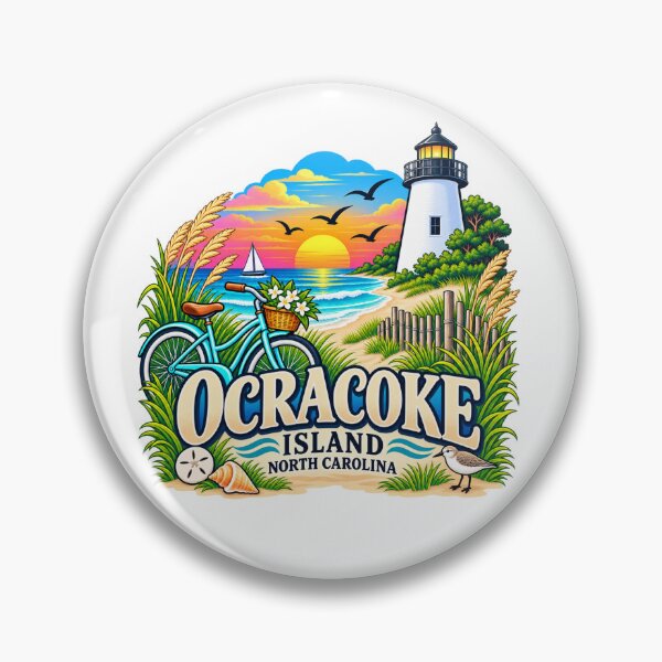 Item preview, Ocracoke Island, North Carolina - Lighthouse designed and sold by Myra365Art.