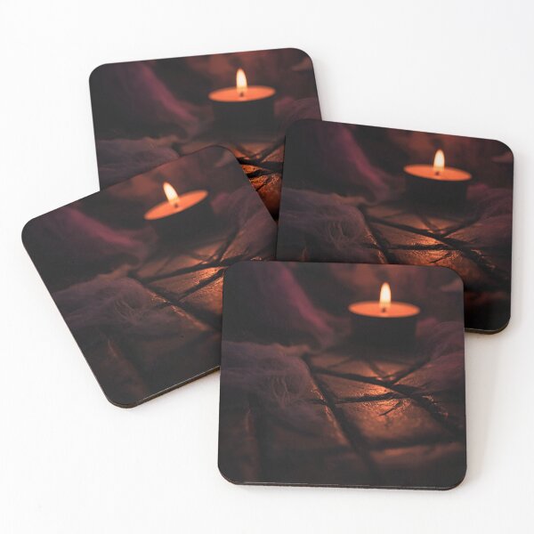 Item preview, Gothic Candlelight Cobweb Stone Tile designed and sold by Uniquely Yours.