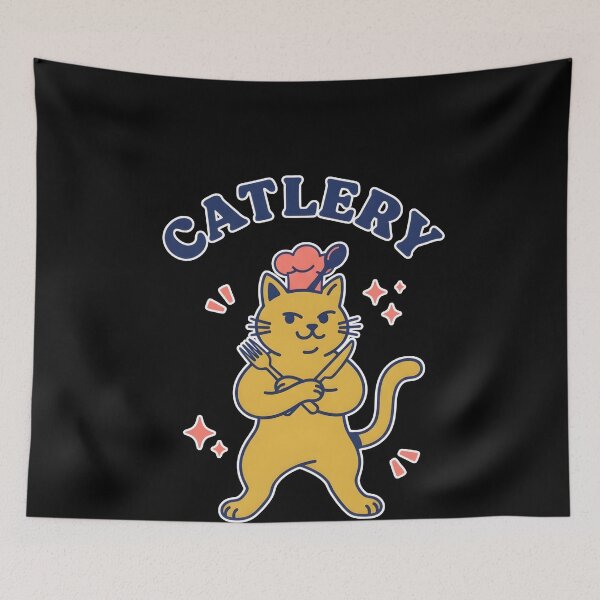 Item preview, Catlery Funny Cat Pun - Chef Cat Cutlery Humor Design designed and sold by Cust-tshirts.