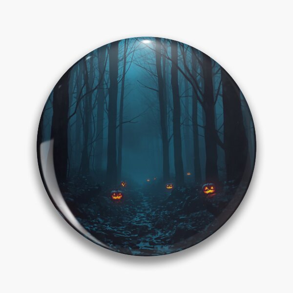 Item preview, Gothic Spooky Dark Forest Glowing Jack O Lanterns designed and sold by Uniquely Yours.