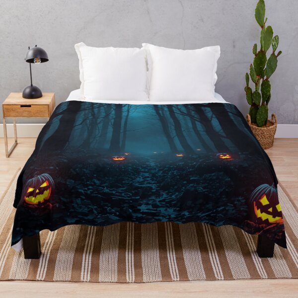 Item preview, Gothic Spooky Dark Forest Glowing Jack O Lanterns designed and sold by Uniquely Yours.