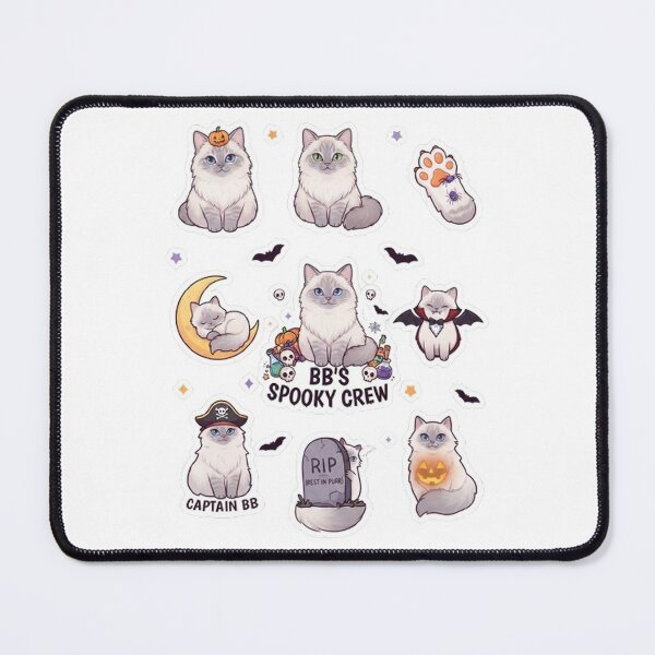 Item preview, BB's Halloween Fusion Cute Ragdoll Cat Spooky Season Sticker designed and sold by PetalsPaws.