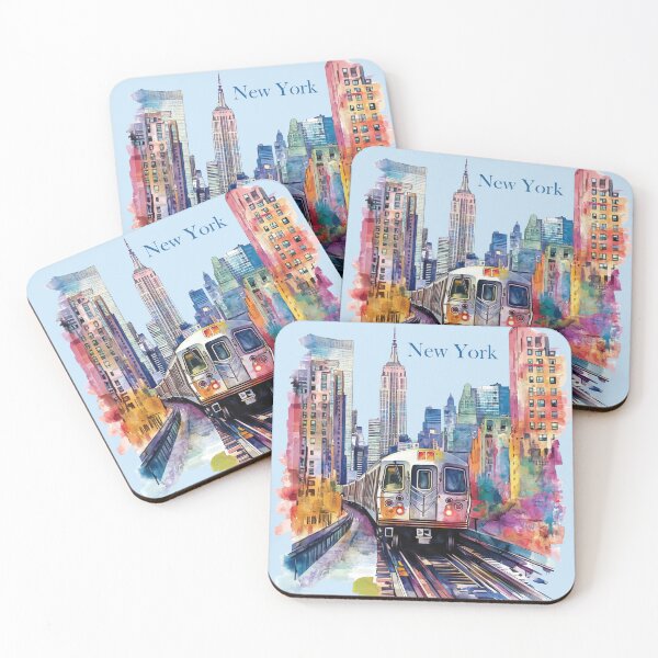 Item preview, New York Cityscape Colorfully designed and sold by JonnaHurmerinta.