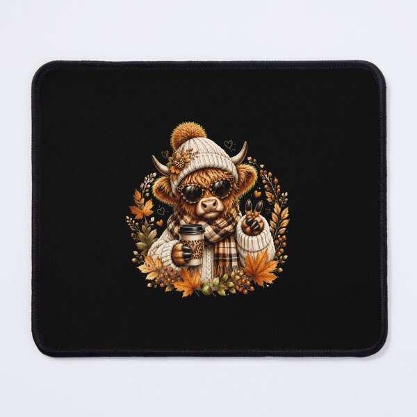 Item preview, Cute Highland Cow Sunglasses Leopard Bandana Fall Autumn designed and sold by PaletteArc.