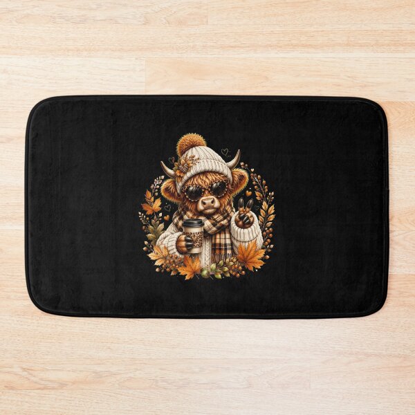 Item preview, Cute Highland Cow Sunglasses Leopard Bandana Fall Autumn designed and sold by PaletteArc.