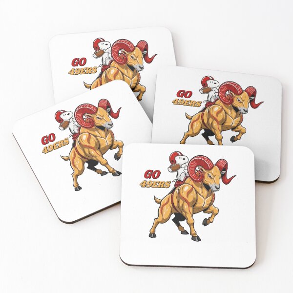 Item preview, Snoopy GO 49ERSS Football Ram designed and sold by fizzstocmathepa.
