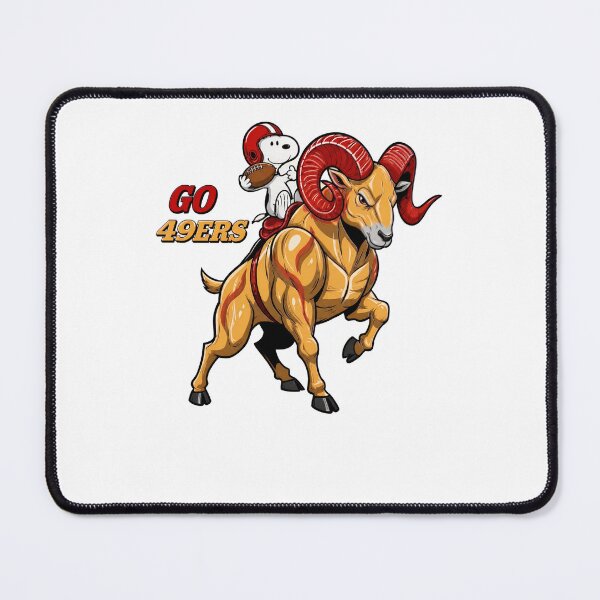 Item preview, Snoopy GO 49ERSS Football Ram designed and sold by fizzstocmathepa.