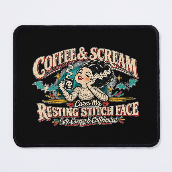 Item preview, Coffee Scream Cures My Resting Stitch Face Cute designed and sold by RannaHile.