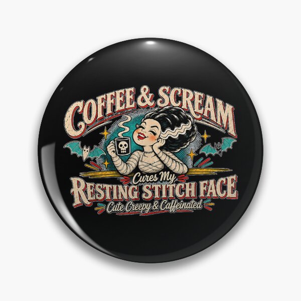 Item preview, Coffee Scream Cures My Resting Stitch Face Cute designed and sold by RannaHile.