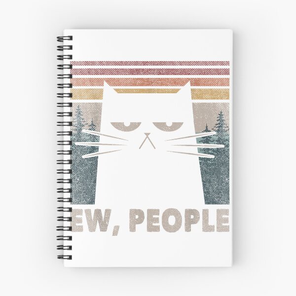 Item preview, Vintage Ew People Black Cat Funny Anti Social Introvert T-Shirt designed and sold by gidget-gadget.