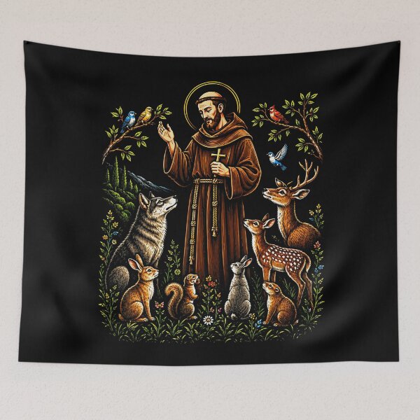 Item preview, Saint Francis Of Assisi Patron Saint Of Animals designed and sold by Trippy-Toad.