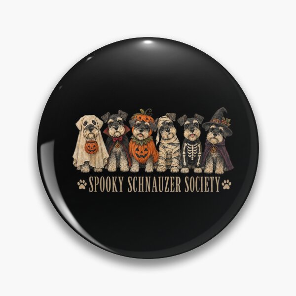 Item preview, Cute Funny Spooky Schnauzer Society Boo Skeleton Dog Ghosts designed and sold by RannaHile.