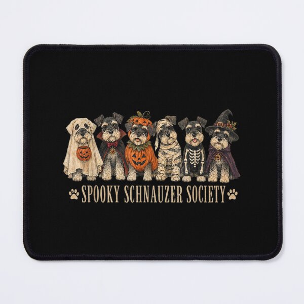 Item preview, Cute Funny Spooky Schnauzer Society Boo Skeleton Dog Ghosts designed and sold by RannaHile.