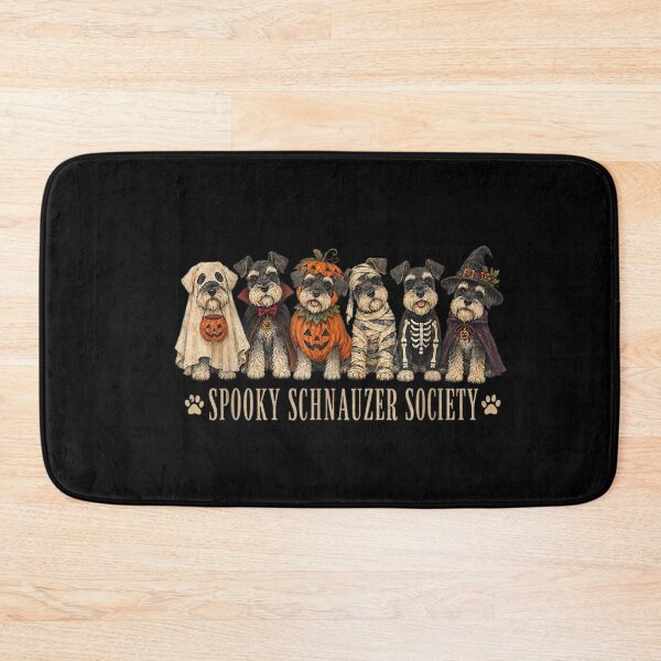 Item preview, Cute Funny Spooky Schnauzer Society Boo Skeleton Dog Ghosts designed and sold by RannaHile.
