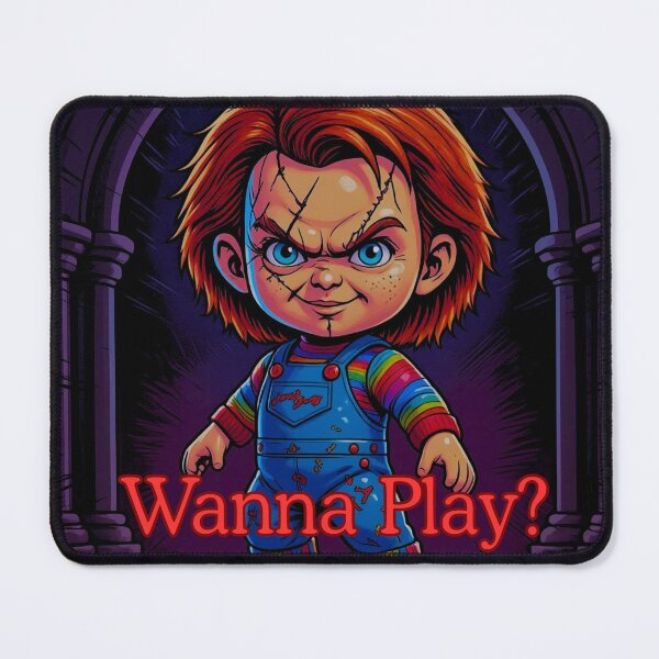 Item preview, Chibi Chucky – “Wanna Play?” Halloween Fan Art designed and sold by AADesigns42.