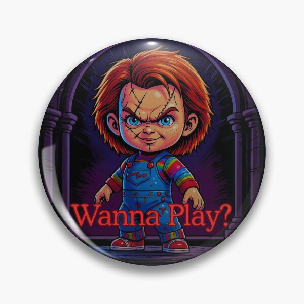 Item preview, Chibi Chucky – “Wanna Play?” Halloween Fan Art designed and sold by AADesigns42.