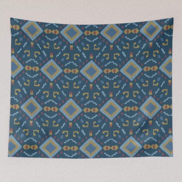 Aperçu de l'œuvre Motif ikat traditionnel créée et vendue par Halonapping.