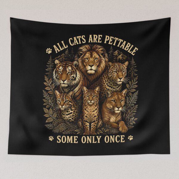 Item preview, Vintage Cat Design All Cats Are Pettable Some Only Once designed and sold by Trippy-Toad.